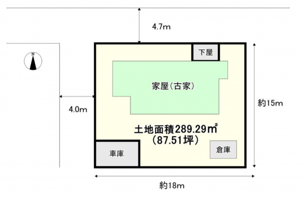 宮崎市佐土原町、土地の間取り画像です