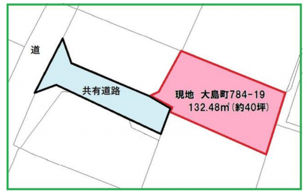 宮崎市大島町、土地の画像です