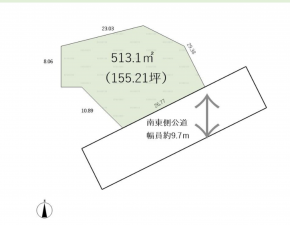 宮崎市、土地の間取り画像です