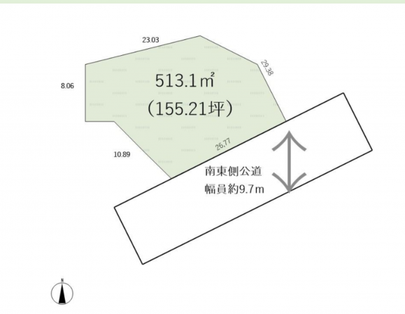 宮崎市、土地の間取り画像です
