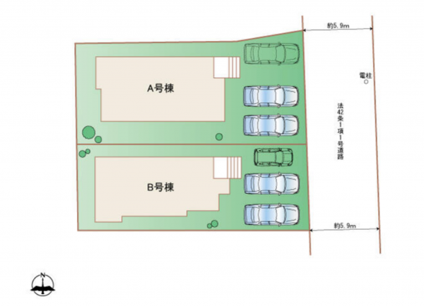 宮崎市大和町、新築一戸建ての画像です