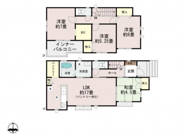 宮崎市大和町、新築一戸建ての間取り画像です