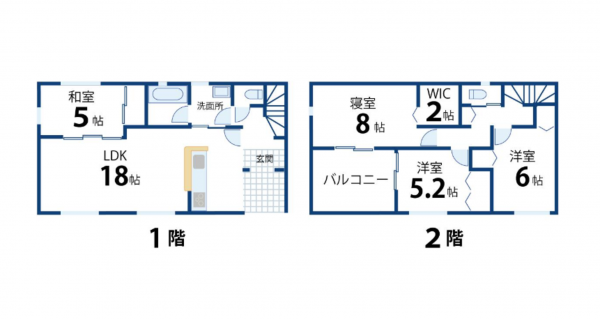宮崎市田野町、中古一戸建ての間取り画像です
