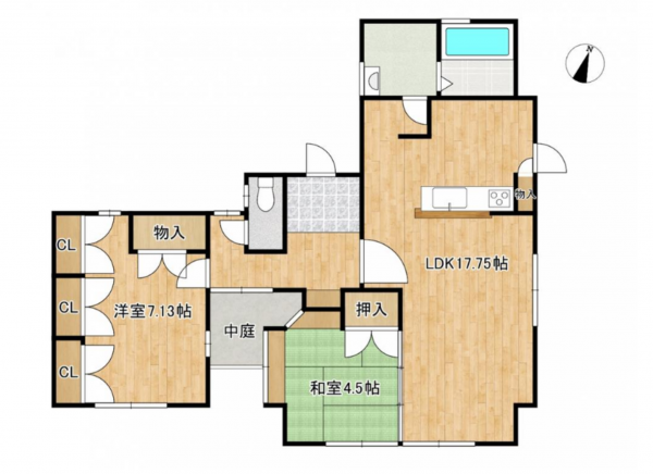 宮崎市清武町、中古一戸建ての間取り画像です