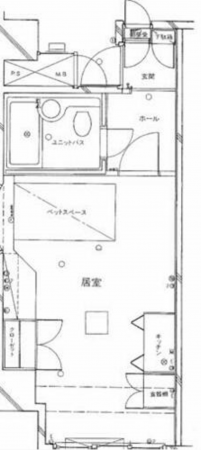 宮崎市橘通東、マンションの間取り画像です