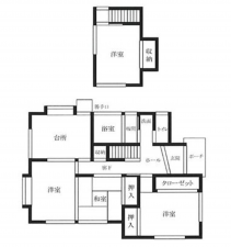 宮崎市高岡町、中古一戸建ての間取り画像です