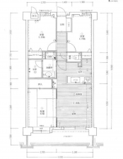 宮崎市西池町、マンションの間取り画像です