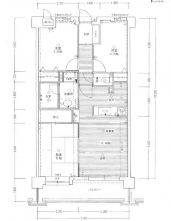 宮崎市西池町、マンションの間取り画像です