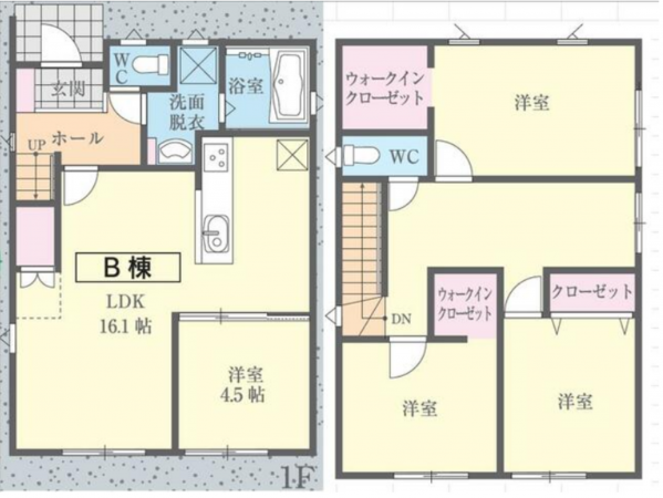 宮崎市大島町、新築一戸建ての間取り画像です