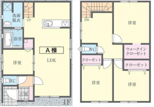 宮崎市大島町、新築一戸建ての間取り画像です