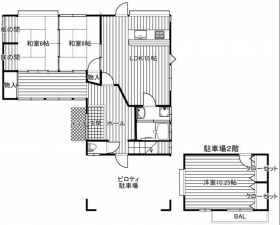 宮崎市田野町、中古一戸建ての間取り画像です