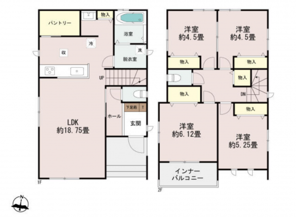 宮崎市希望ケ丘、新築一戸建ての間取り画像です