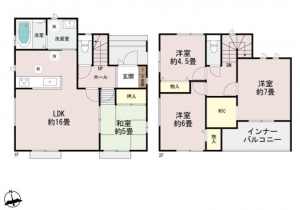 宮崎市太田、新築一戸建ての間取り画像です