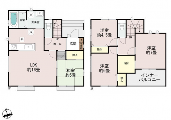 宮崎市太田、新築一戸建ての間取り画像です