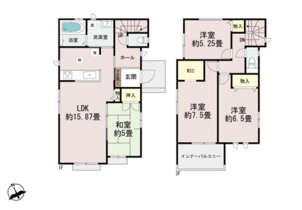 宮崎市大塚町、新築一戸建ての間取り画像です