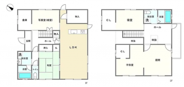 宮崎市赤江、中古一戸建ての間取り画像です