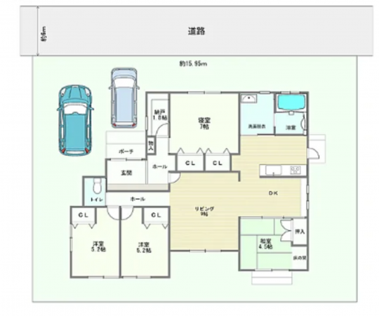 宮崎市糸原、中古一戸建ての間取り画像です