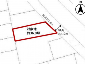 宮崎市和知川原、土地の間取り画像です