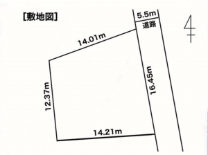 宮崎市、土地の間取り画像です