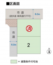 宮崎市花山手西、土地の間取り画像です