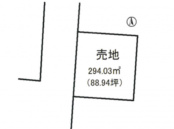 宮崎市大塚台西、土地の間取り画像です