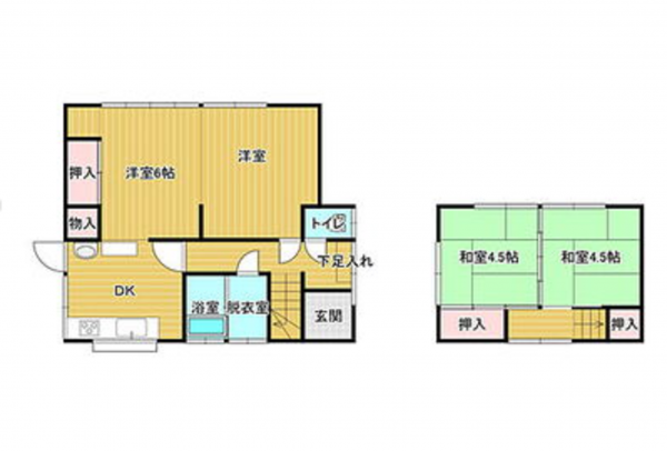 宮崎市東大淀、中古一戸建ての間取り画像です