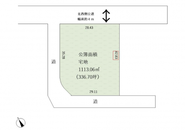 宮崎市高岡町、土地の間取り画像です