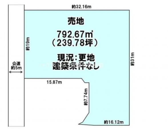 宮崎市潮見町、土地の間取り画像です