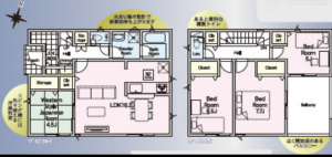 宮崎市吉村町、新築一戸建ての間取り画像です