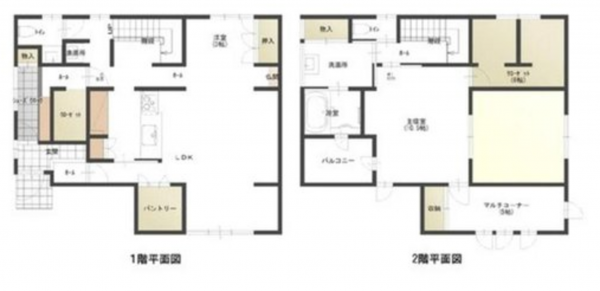 宮崎市老松、中古一戸建ての間取り画像です