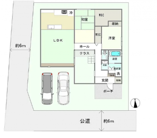 宮崎市月見ケ丘、中古一戸建ての間取り画像です