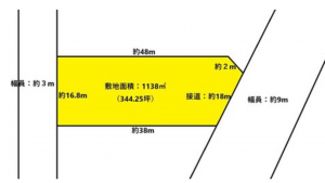 宮崎市大字跡江、土地の間取り画像です
