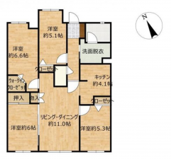 宮崎市橘通東、マンションの間取り画像です