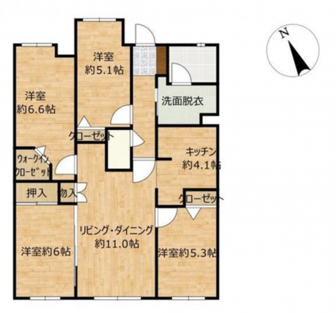 宮崎市橘通東、マンションの間取り画像です