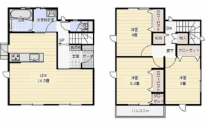 宮崎市清武町、中古一戸建ての間取り画像です