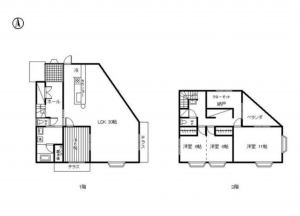 宮崎市大塚町、中古一戸建ての間取り画像です