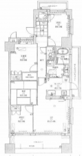 宮崎市松山、マンションの間取り画像です