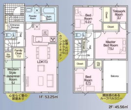 宮崎市、新築一戸建ての間取り画像です