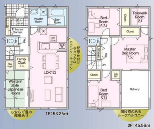 宮崎市、新築一戸建ての間取り画像です