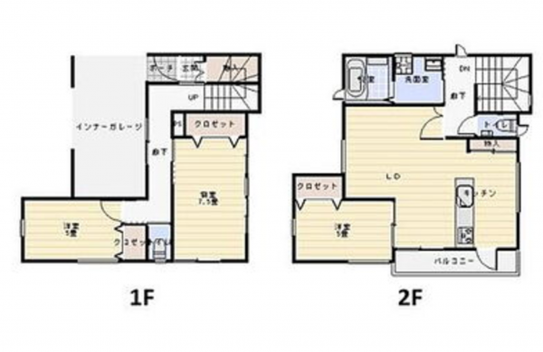 宮崎市大橋、中古一戸建ての間取り画像です