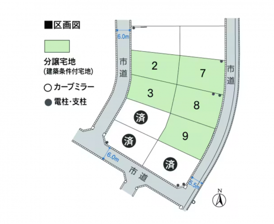 宮崎市花山手東、土地の間取り画像です