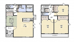 宮崎市大字本郷北方、中古一戸建ての間取り画像です
