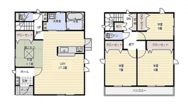 宮崎市大字本郷北方、中古一戸建ての間取り画像です