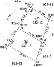 宮崎市花ケ島町、土地の間取り画像です