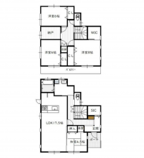 宮崎市大字糸原、中古一戸建ての間取り画像です