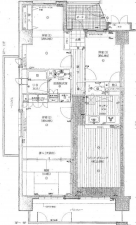 宮崎市錦町、マンションの間取り画像です