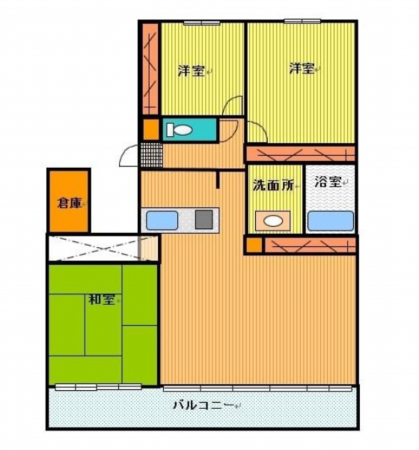宮崎市大字芳士、マンションの間取り画像です