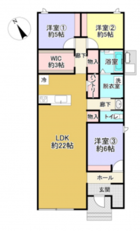 宮崎市清武町、新築一戸建ての間取り画像です