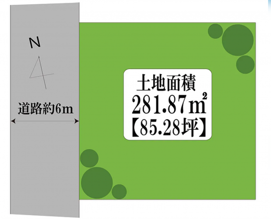 宮崎市希望ケ丘、土地の間取り画像です