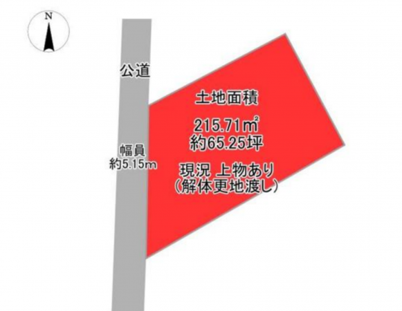 宮崎市吉村町、土地の間取り画像です